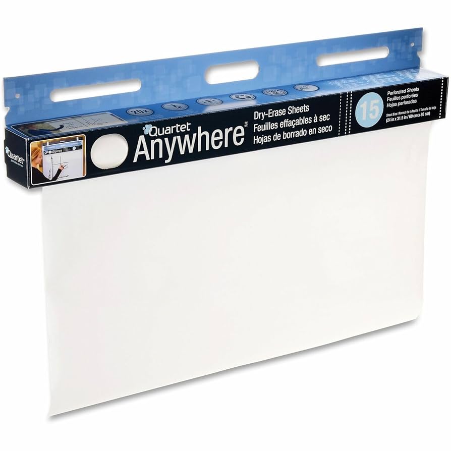 Amazon.com : Quartet Dry Erase Sheets, Anywhere, 24